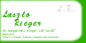 laszlo rieger business card